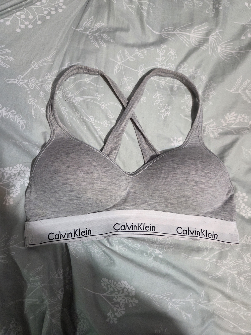 Calvin Klein Light Gray Wireless Sports Bralette